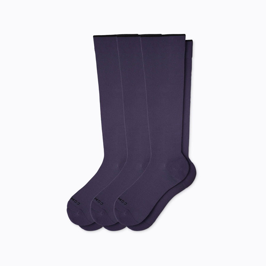 3-pack of knee-high compression socks in navy