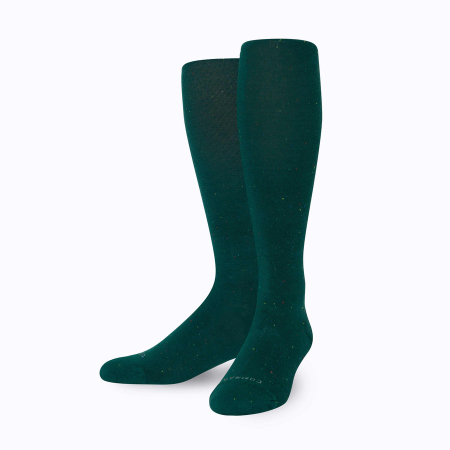 Front view of  recycled cotton socks in botanical-potent-rose confetti