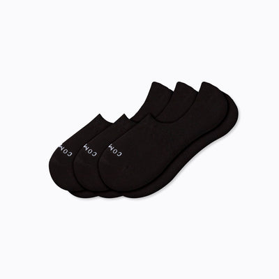 A 3 pack of combed cotton no show socks in heather grey